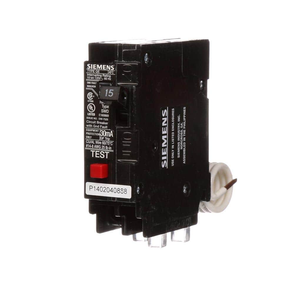 15 Amp Single-Pole Type QE Ground Fault Equipment Protection Circuit Breaker price history on PriceWatchPro