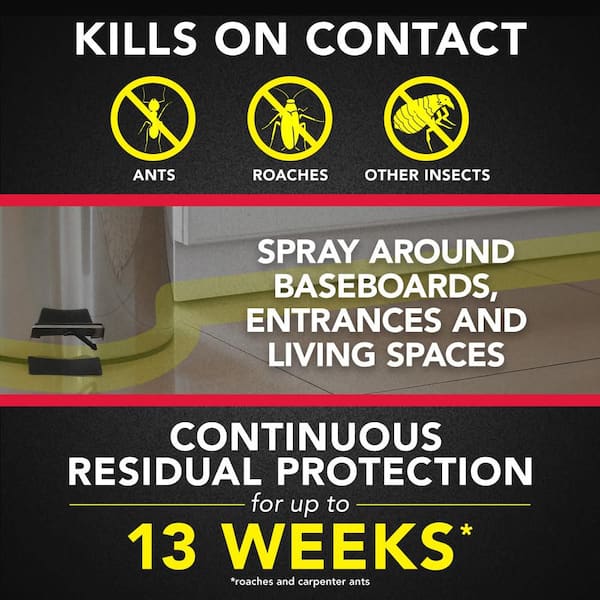Defend Ant and Roach Insect Killer, Indoor Insecticide, Residual Killing Power, Lemon Scent, 20 oz.