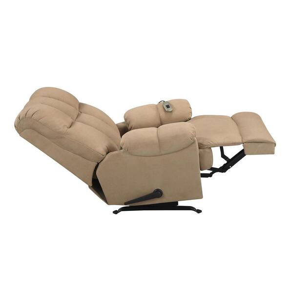 Dorel Living Padded Tan Massage Chair Recliner FA 3MT The Home Depot