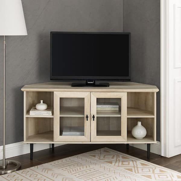 White Oak Tv Stand Glass Doors Glass Door Ideas