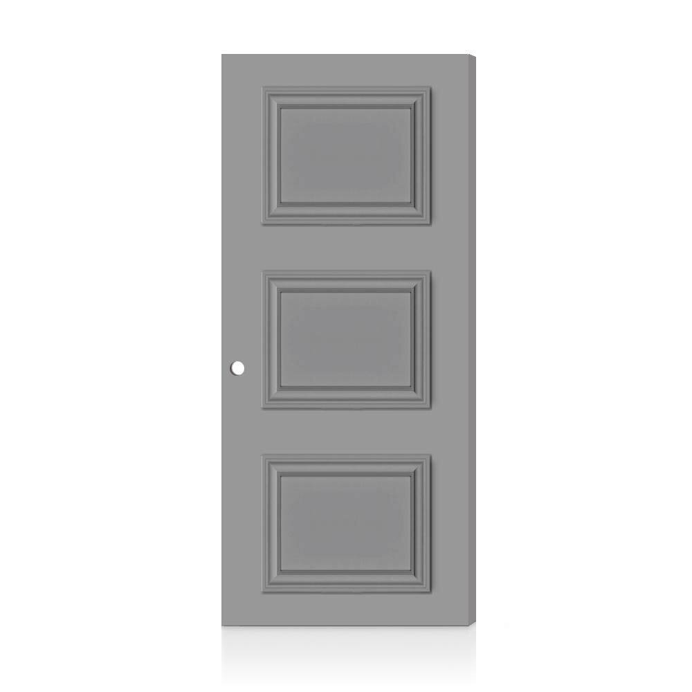 Fire-Rated Palazzo 3 Panel 28 in. x 80 in. Left-Hand/Inswing Light Gray Composite Interior Commercial Door Slab price history on PriceWatchPro