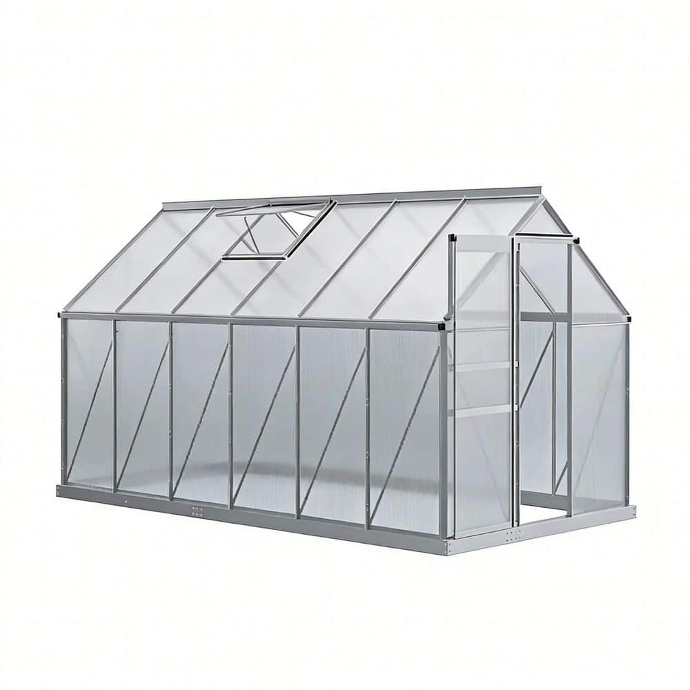 12.3' W x 6.2' D x 6.5' H Silver Greenhouse Kit with Aluminum Frame for Winter price history on PriceWatchPro