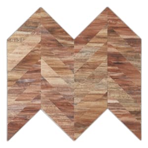 12 in. x 12 in. PVC Walnut Wood Peel and Stick Backsplash Wall Tile (5 sq. ft./5-Sheets)