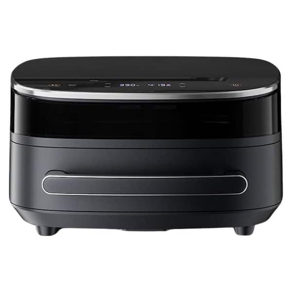 6 Qt. Non Toxic Large Air Fryer with 11-IN-1 Versatility, Max Crisp Technology, 450F, Easy Viewing Window & Light Black