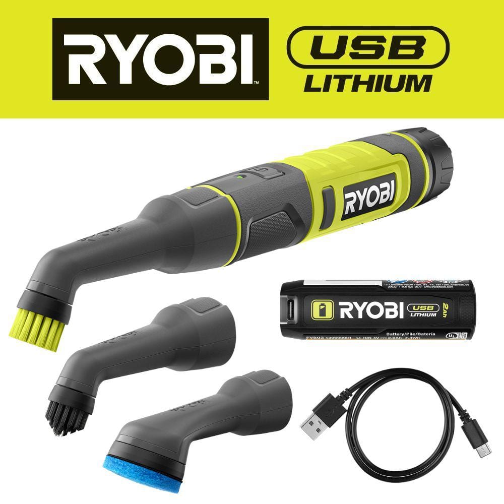 Reviews for RYOBI USB Lithium Cordless Compact Scrubber Kit with USB ...