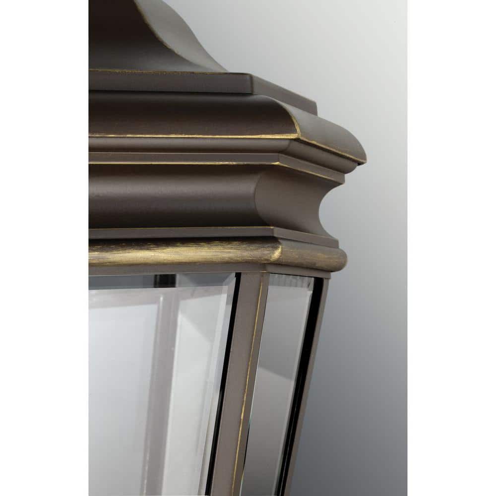 Oil Rubbed Bronze Outdoor Wall Lantern with Clear Glass Panels