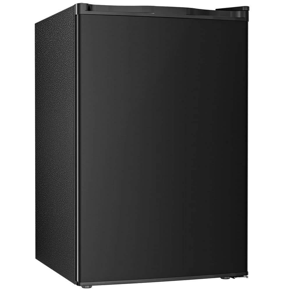 20 in. 4.4 cu. ft. Compact Quiet Mini Refrigerator in Black with Top Freezer and Reversible Door
