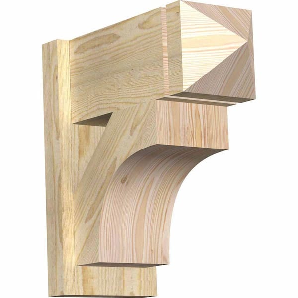 Ekena Millwork 8 in. x 18 in. x 18 in. Westlake Arts and Crafts Rough Sawn Douglas Fir Outlooker