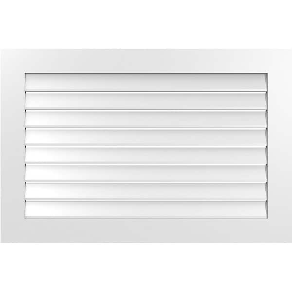 Ekena Millwork 42 in. x 28 in. Vertical Surface Mount PVC Gable Vent: Functional with Standard Frame