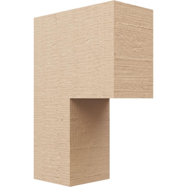 6 in. x 18 in. x 12 in. Classic Chapel Hill Rough Cedar Woodgrain TimberThane Corbel, Primed Tan
