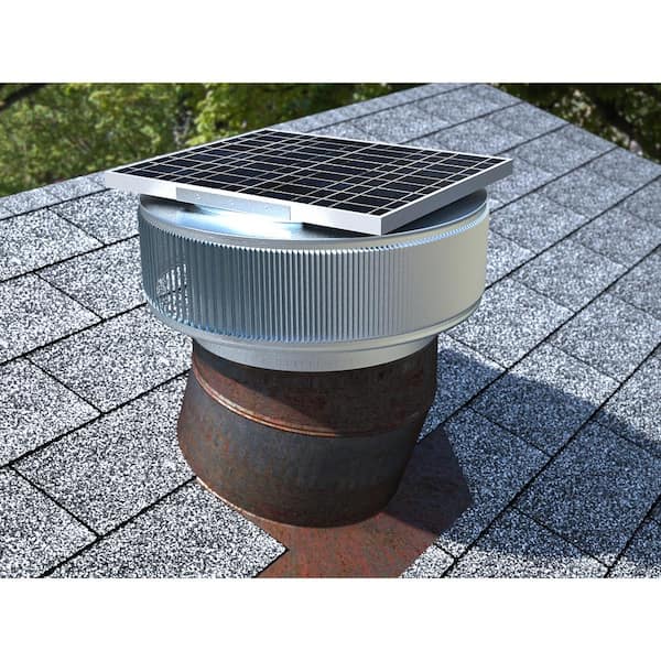 Active Ventilation 740 Cfm Mill Finish 10 Watt Solar Powered 12 In Dia Retrofit Attic Roof Fan Asf 12 Rf