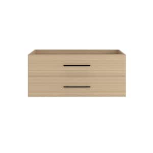 Napa 48 in. W x 22 in. D x 21 in. H Single Sink Bath Vanity Cabinet without Top in Sand Pine, Wall Mounted