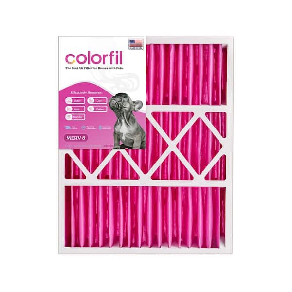 COLORFIL 20 in. x 25 in. x 5 in. Odor Removal and Color Changing Pleated Furnace Air Filter, MERV 8 (1-Pack)