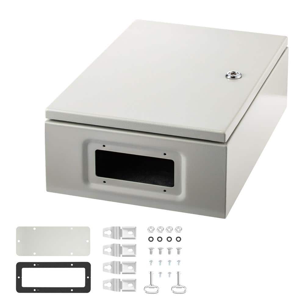 Carbon Steel Electrical Box, Measuring 16 x 12 x 6 in. with Hinged Cover, IP66 Waterproof and Dust Resistant