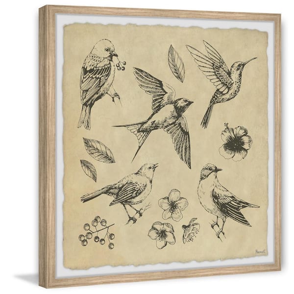 Bird Flight" Marmont Hill Framed Animal Art Print 12 in. x 12 in. GRCHI106NFPFL12 - The Home Depot