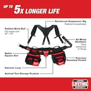 General Contractor Work Belt with Suspension Rig and Fastback Folding Knives (2-Pack)