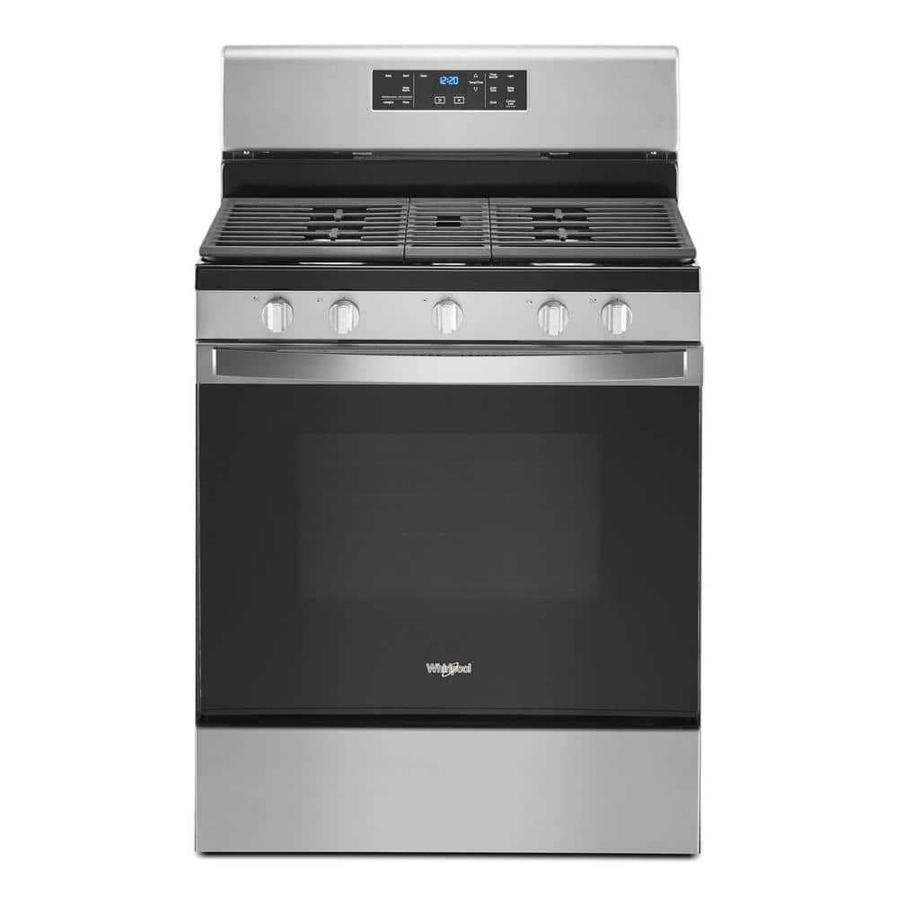 Pech Verleiden Onderhoud Whirlpool 5.0 cu. ft. Gas Range with Self Cleaning and Center Oval Burner  in Stainless Steel WFG525S0JS - The Home Depot