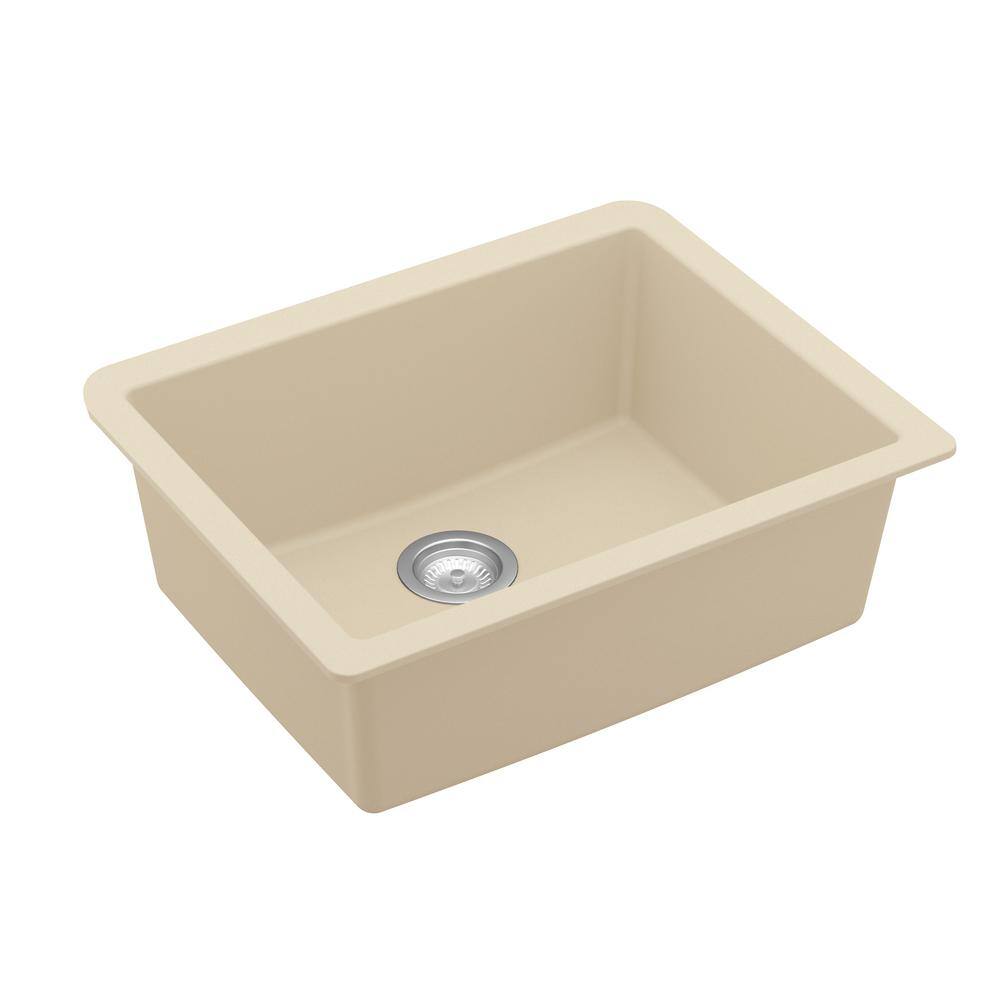 Bisque Quartz Composite Single Bowl Undermount Kitchen Sink