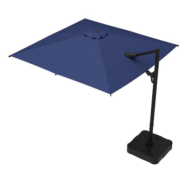 FUFU&GAGA 10 ft. Patio Umbrella Square Market Umbrella,Outdoor Cantilever Umbrella with 360° Rotation for Garden Deck in Navy Blue