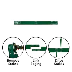 4 ft. Green Steel Edging with 4 Stakes
