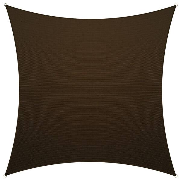 AMGO 16 ft. x 16 ft. Brown Square Shade Sail