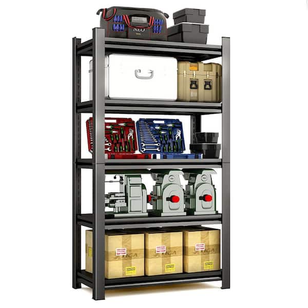 Siavonce 5-Tiers Metal 2000 lbs. Adjustable Garage Pantry