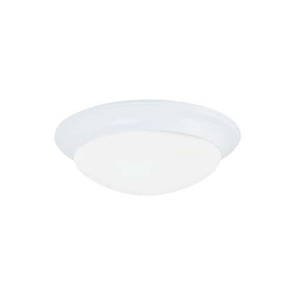 Generation Lighting Nash 1-Light White Flush Mount with LED Bulb