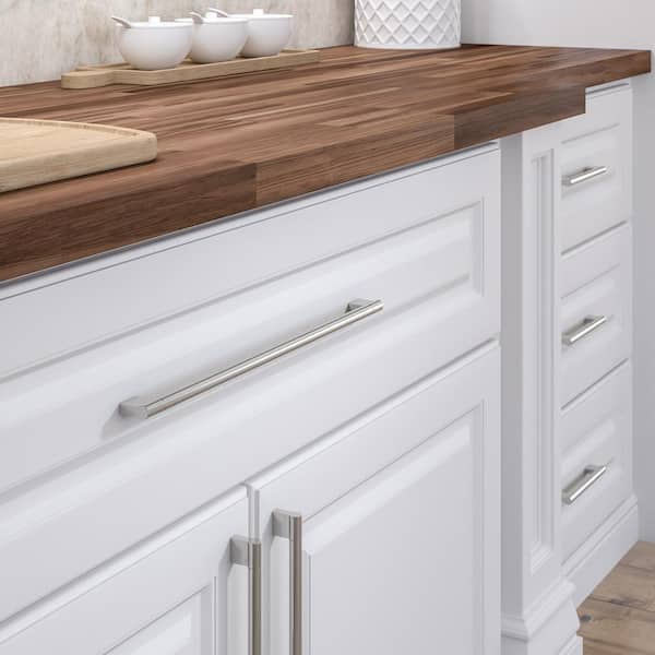 Avellino Collection 16-3/8 in. (416 mm) Modern Brushed Nickel Cabinet Bar Pull