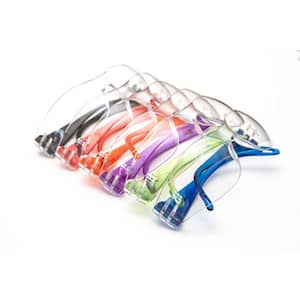 JustForKids Assorted Color Clear Lense EyePro Certified Kids Safety glasses 6-pairs