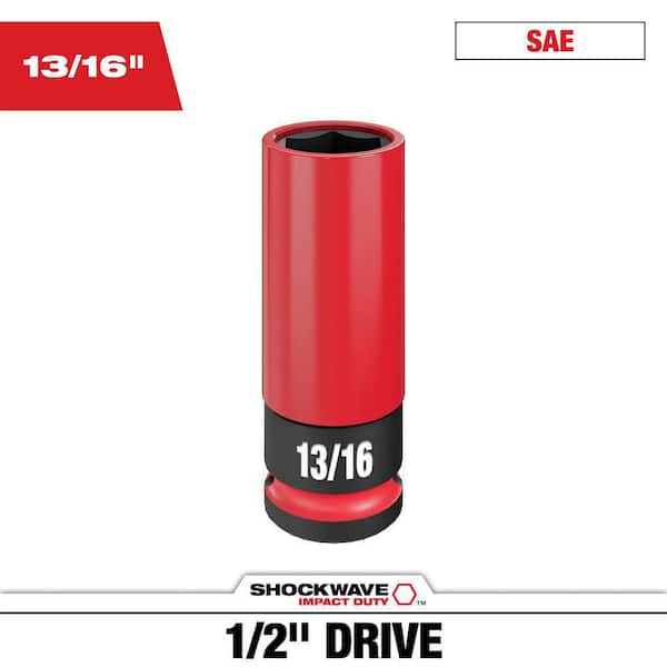 SHOCKWAVE 1/2 in. Drive 13/16 in. Lug Nut Impact Socket (1-Pack)