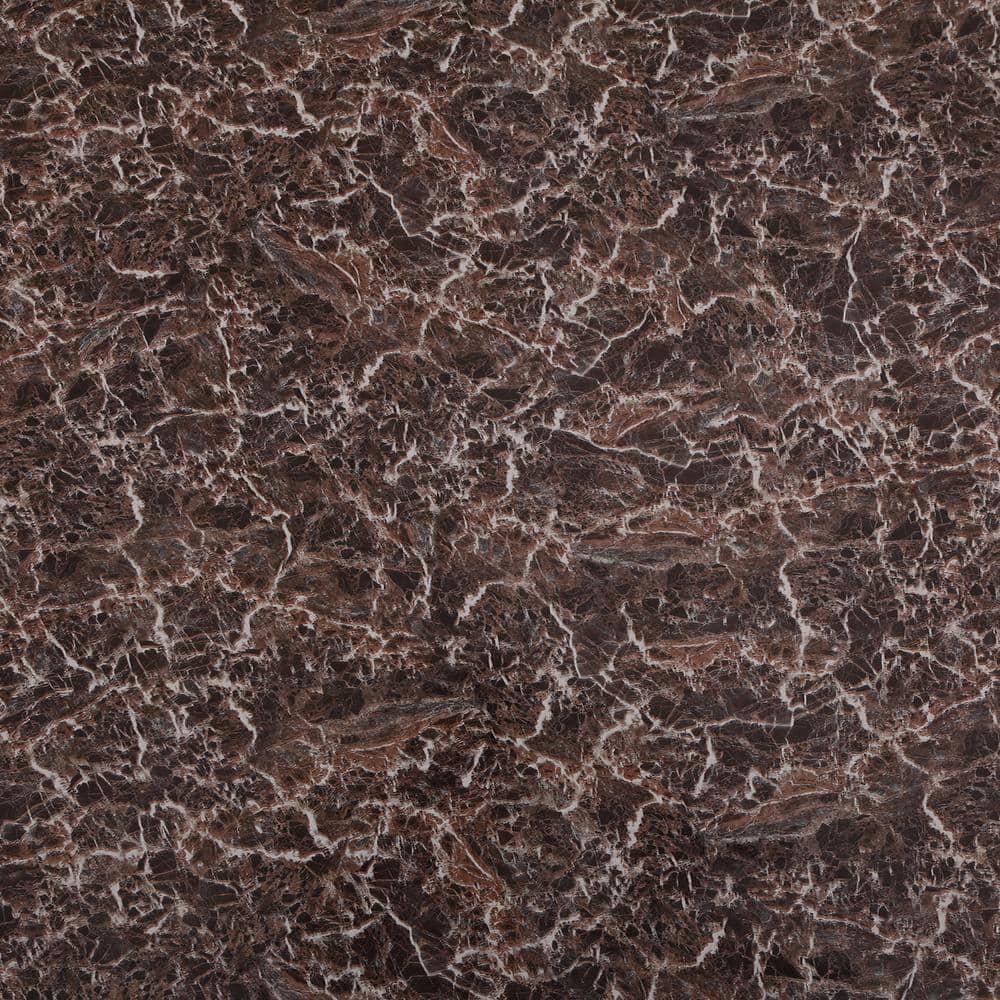 Patina Marble Veins Brown, Black Vinyl Strippable Roll (Covers 26.6 sq. ft.
