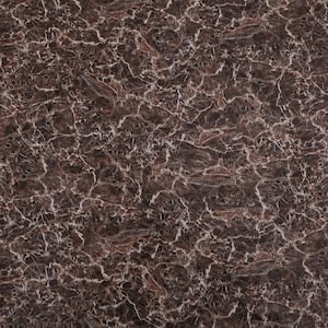 Patina Marble Veins Brown, Black Vinyl Strippable Roll (Covers 26.6 sq. ft.)