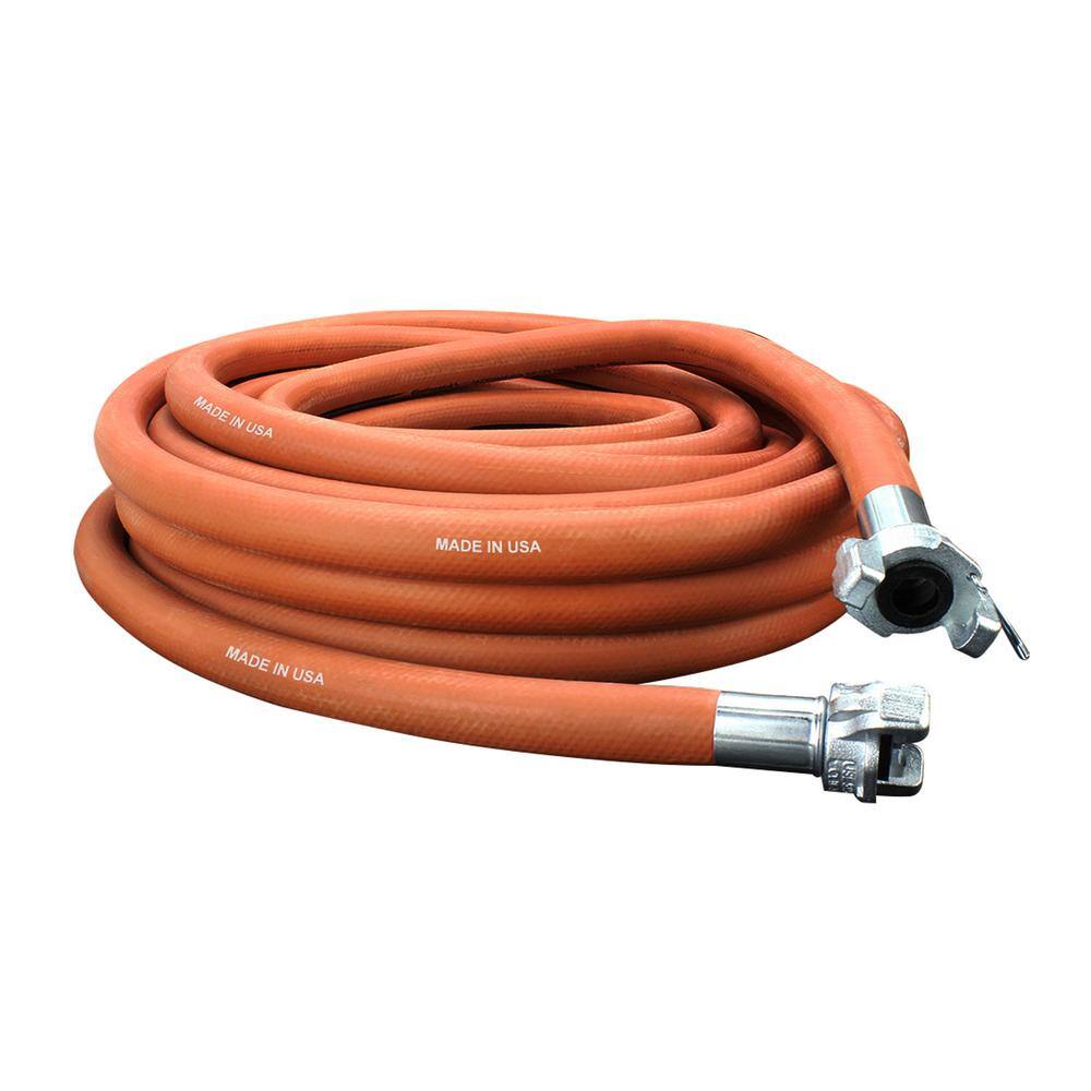 3/4" x 50' Compressor Air Hose Assembly 300 PSI Jackhammer Hose with couplings 