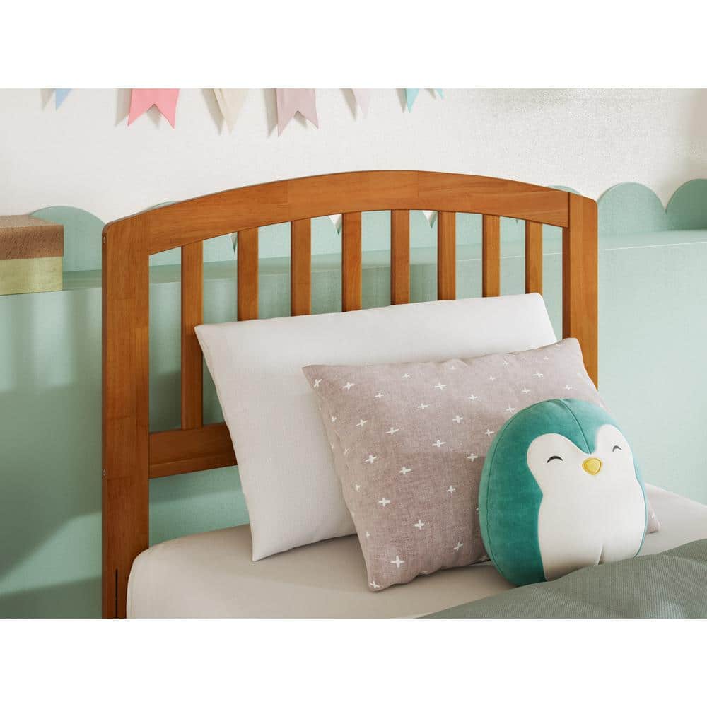 Richmond Twin Light Toffee Wood Headboard with USB Charger