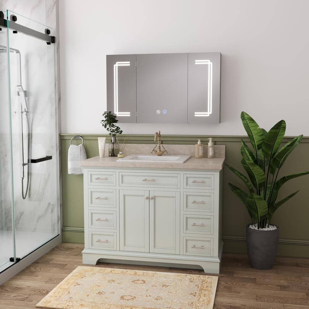 21'' White Rectangular Ceramic Drop-In Bathroom Sink