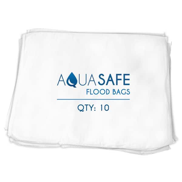 1 lb. 22 in. x 16 in. Instant Sandless Sandbags/Water Absorbent Pads White (10-Pack)