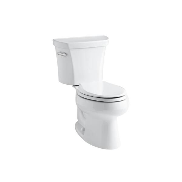 KOHLER Wellworth 2-piece 1.6 GPF Single Flush Elongated Toilet in White