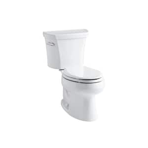 Wellworth 12 in. Rough In 2-Piece 1.28 GPF Single Flush Elongated Toilet in White Seat Not Included