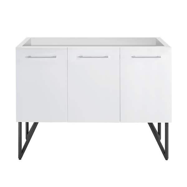 Swiss Madison Annecy 23.15 in. W x 48.8 in. D x 8.4 in. H Bath Vanity Cabinet without Top in White