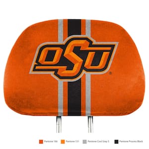 Oklahoma State University Printed Headrest 10 in. x 14 in. Universal Size Cover Set