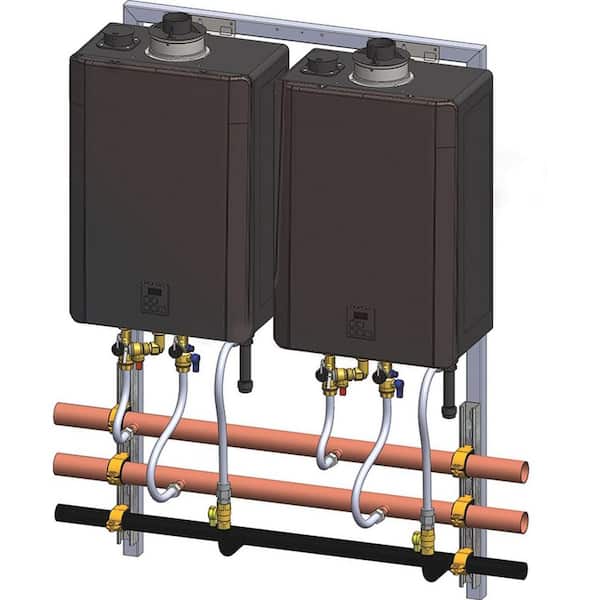Rinnai TRW Interior Wall Mount 2-Unit Tankless Water Heater System