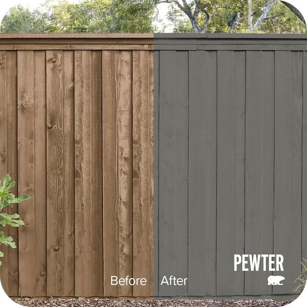 5 gal. #SC-131 Pewter Solid Color House and Fence Exterior Wood Stain