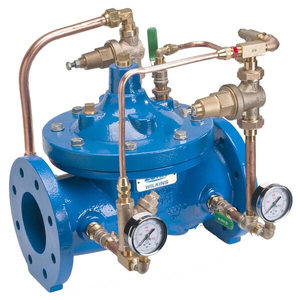 Wilkins 4 in. Iron Pressure Reducing Valve with Low Flow Bypass