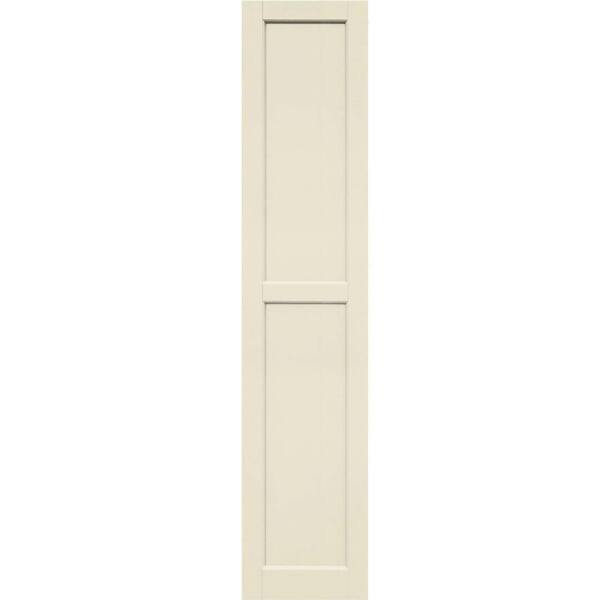 Winworks Wood Composite 15 in. x 72 in. Contemporary Flat Panel Shutters Pair #651 Primed/Paintable