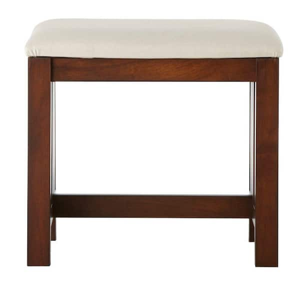 Unbranded Abigail's Mission 21 in. W Chestnut Vanity Bench