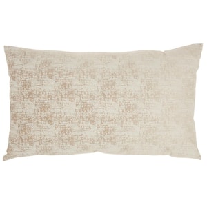 Lifestyles Beige 14 in. x 24 in. Rectangle Throw Pillow