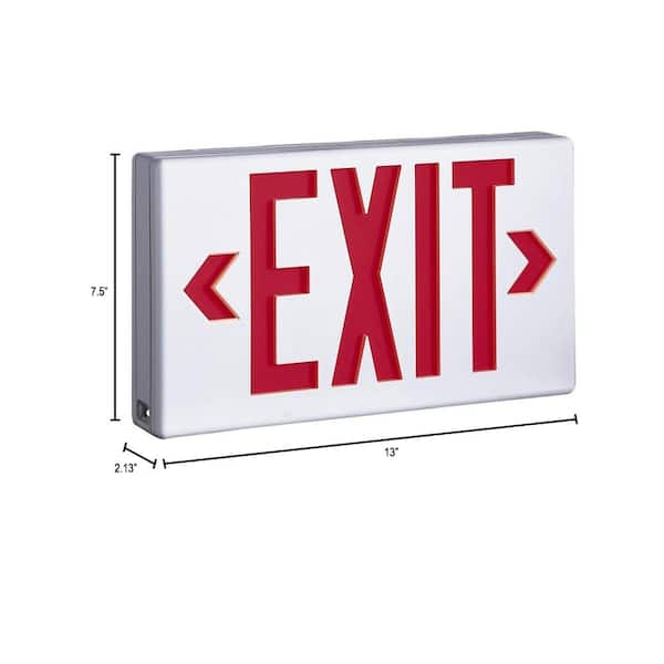 LPX 1.09 Watt White Integrated LED Exit Sign, Self-Powered