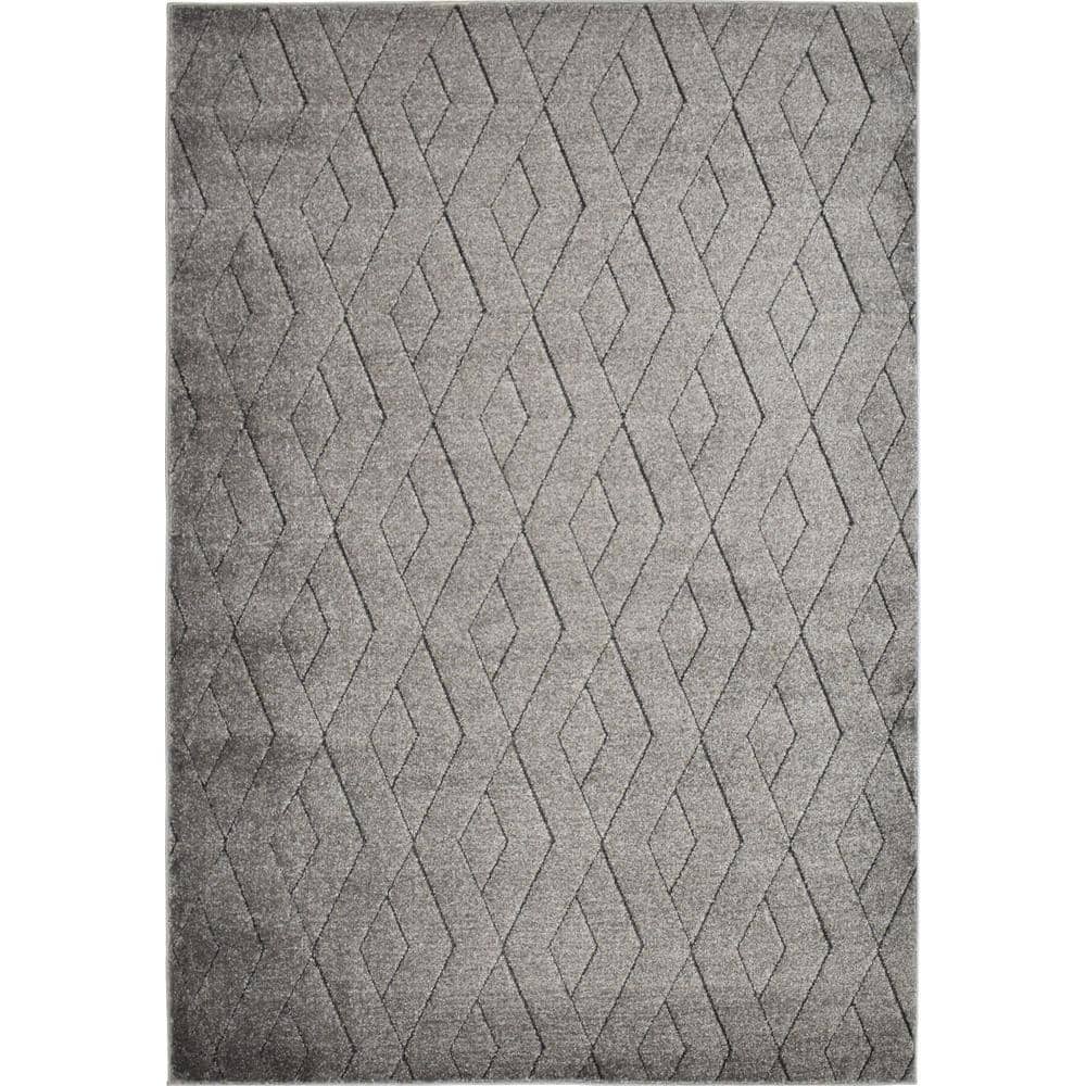 "Chanai CN10C Asphalt Gray Geometric Contemporary Area Rug, 2'0"" X 4'0""" price history on PriceWatchPro