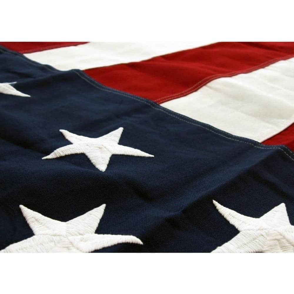 Patriotic Blue Cotton Memorial Burial Flag with Brass Grommets