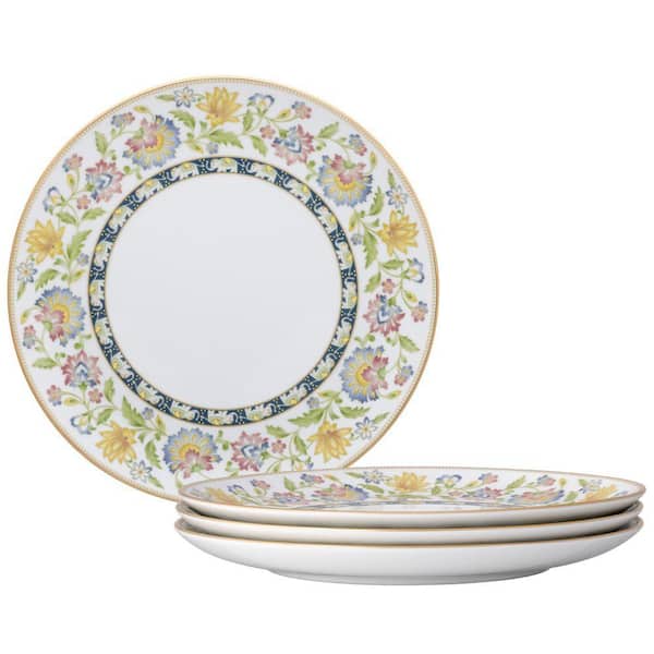Tusker Garden 10.5 in. (Multi) Porcelain Dinner Plates, (Set of 4)